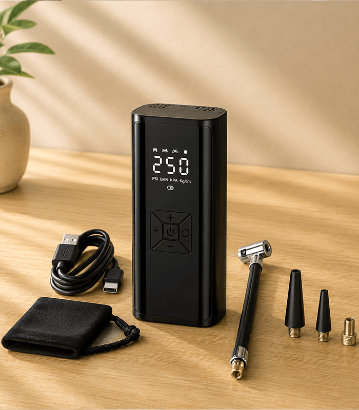 Portable 150PSI Wireless Electric Tire Inflator and Mini Air Compressor for Cars and Bikes