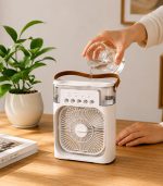 Portable 3-in-1 Mini Air Cooler Fan and Humidifier with LED Night Light-1