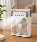 Portable 3-in-1 Mini Air Cooler Fan and Humidifier with LED Night Light-2