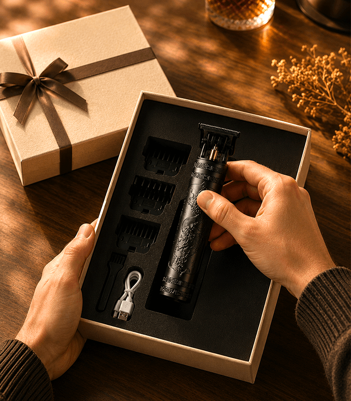 Professional Vintage Cordless Barber Hair Trimmer with USB Charging and Portable Design-3